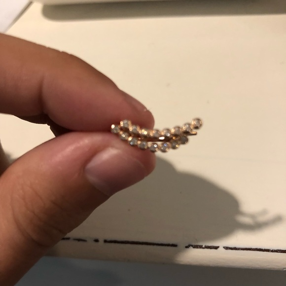 Shashi Noa rose gold ear climbers- worn once - Picture 2 of 6